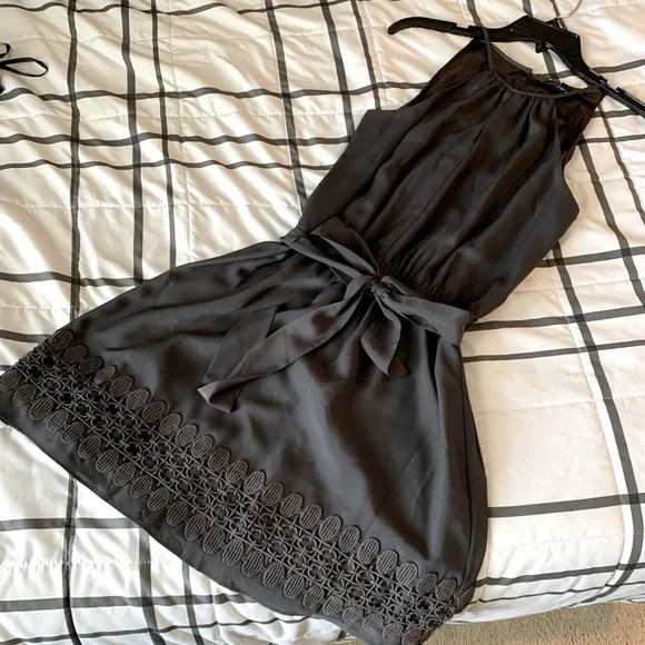 Express | Dresses | Express Halter Mini Dress Charcoal Gray Size Small |  Poshmark